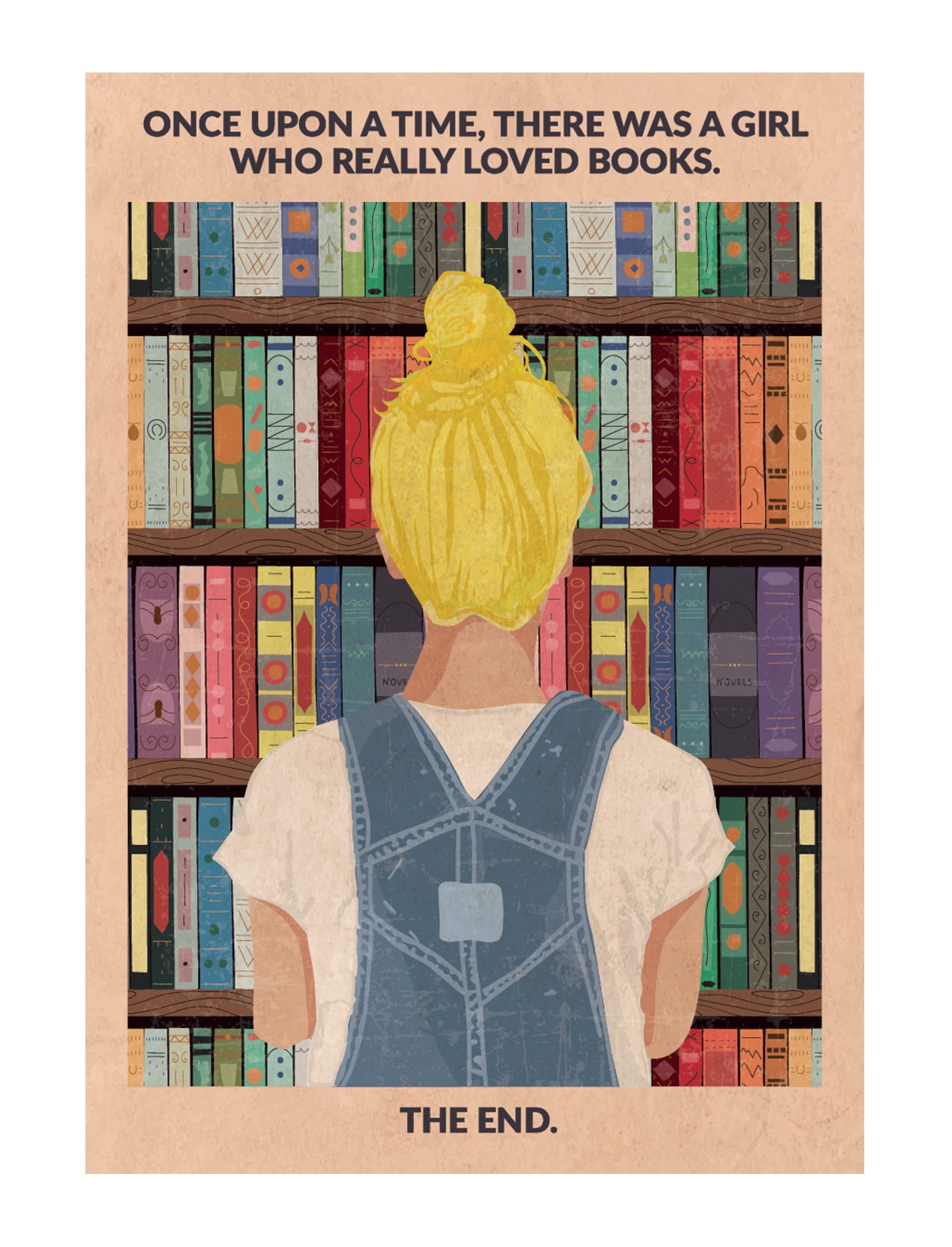 Book Girl (Blonde) Print