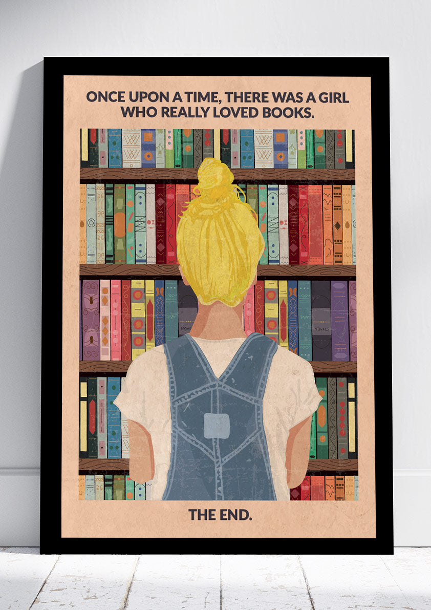 Book Girl (Blonde) Print