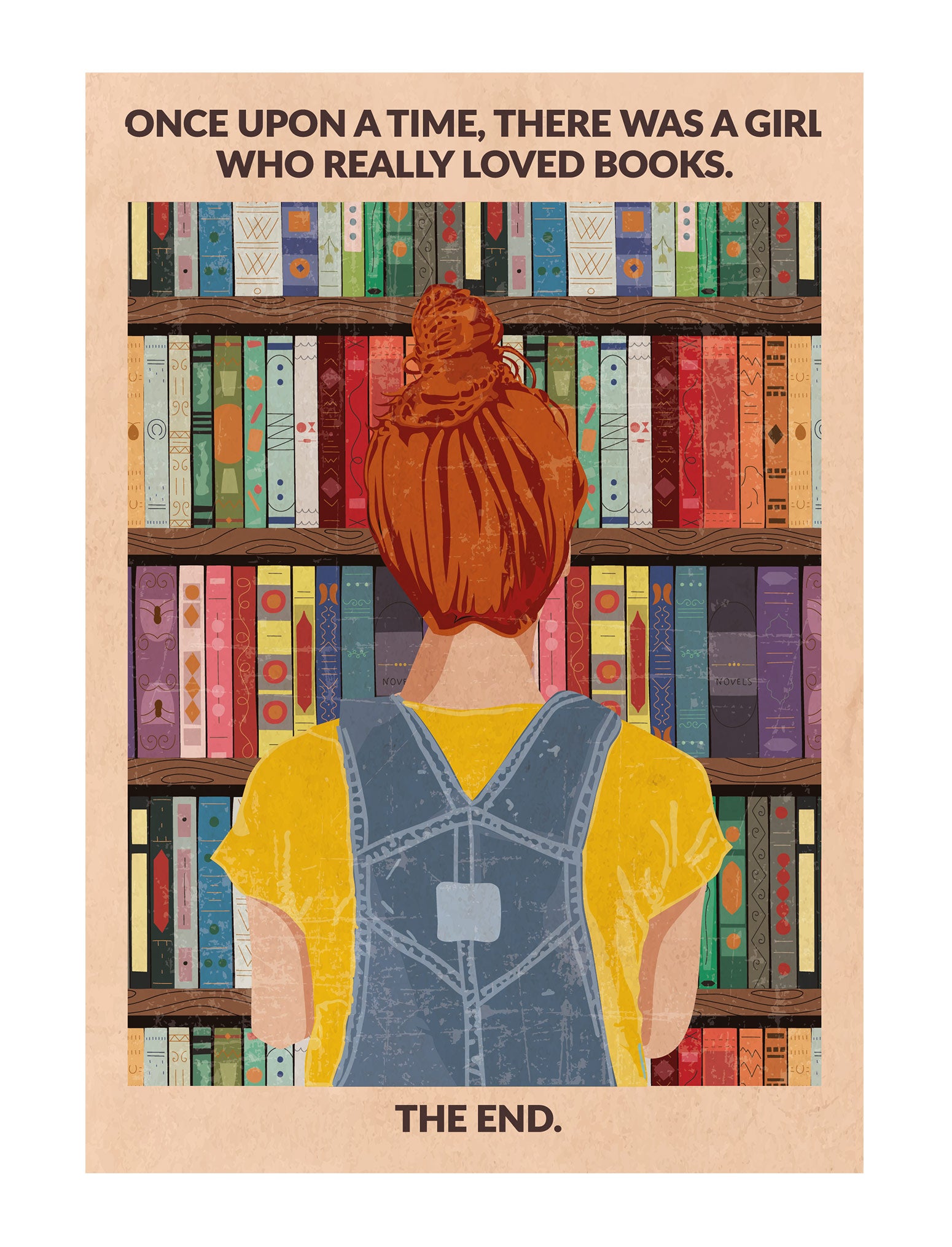 Book Girl (Redhead) Print