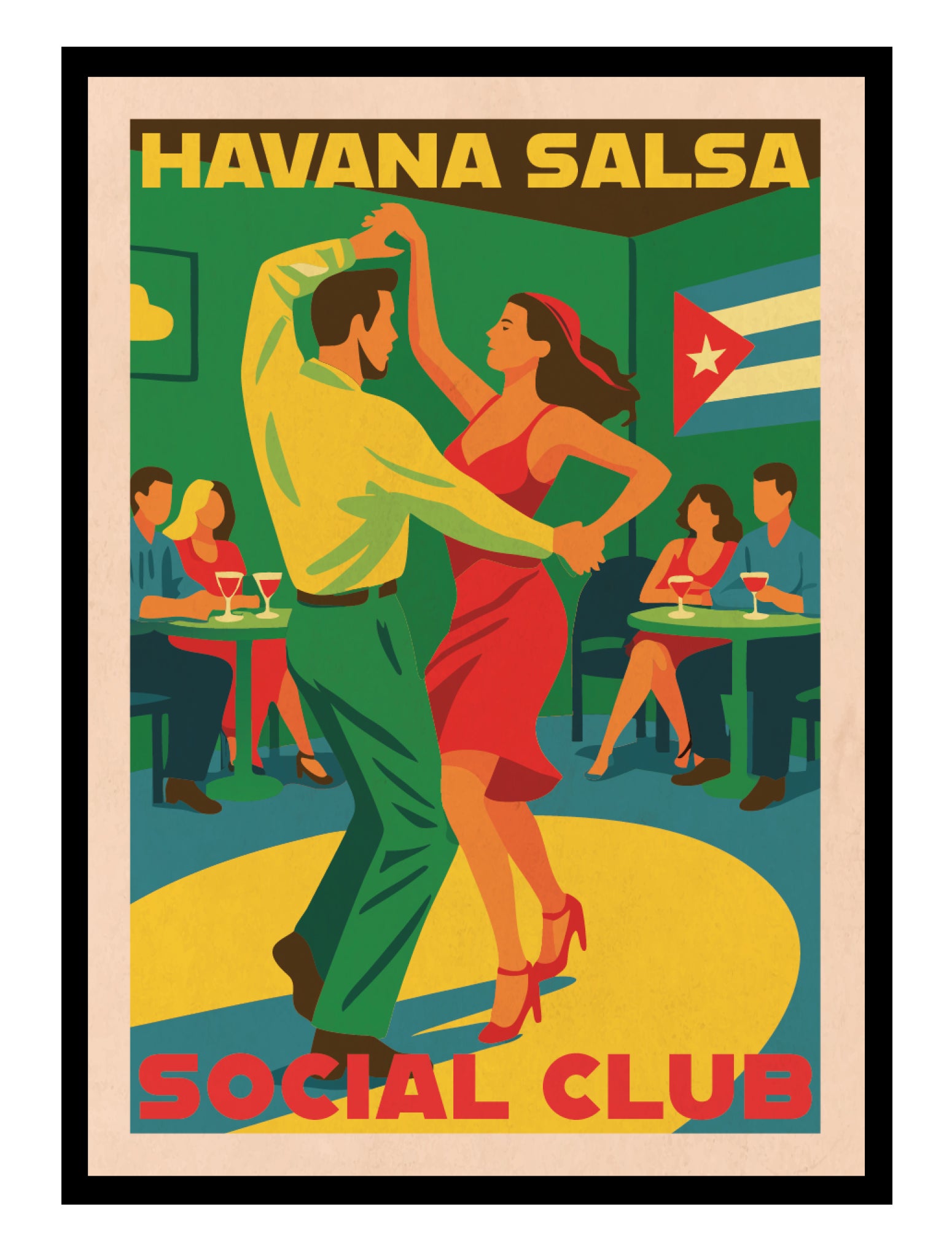 Havana Salsa Social Club Art Poster