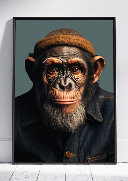 Hipster Monkey Portrait