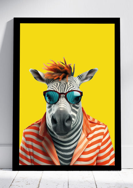 Hipster Zebra Portrait