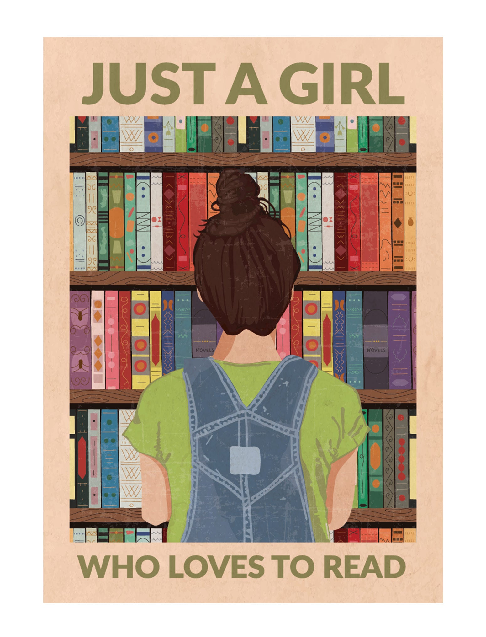 Just a Girl who Loves to Read Art Print