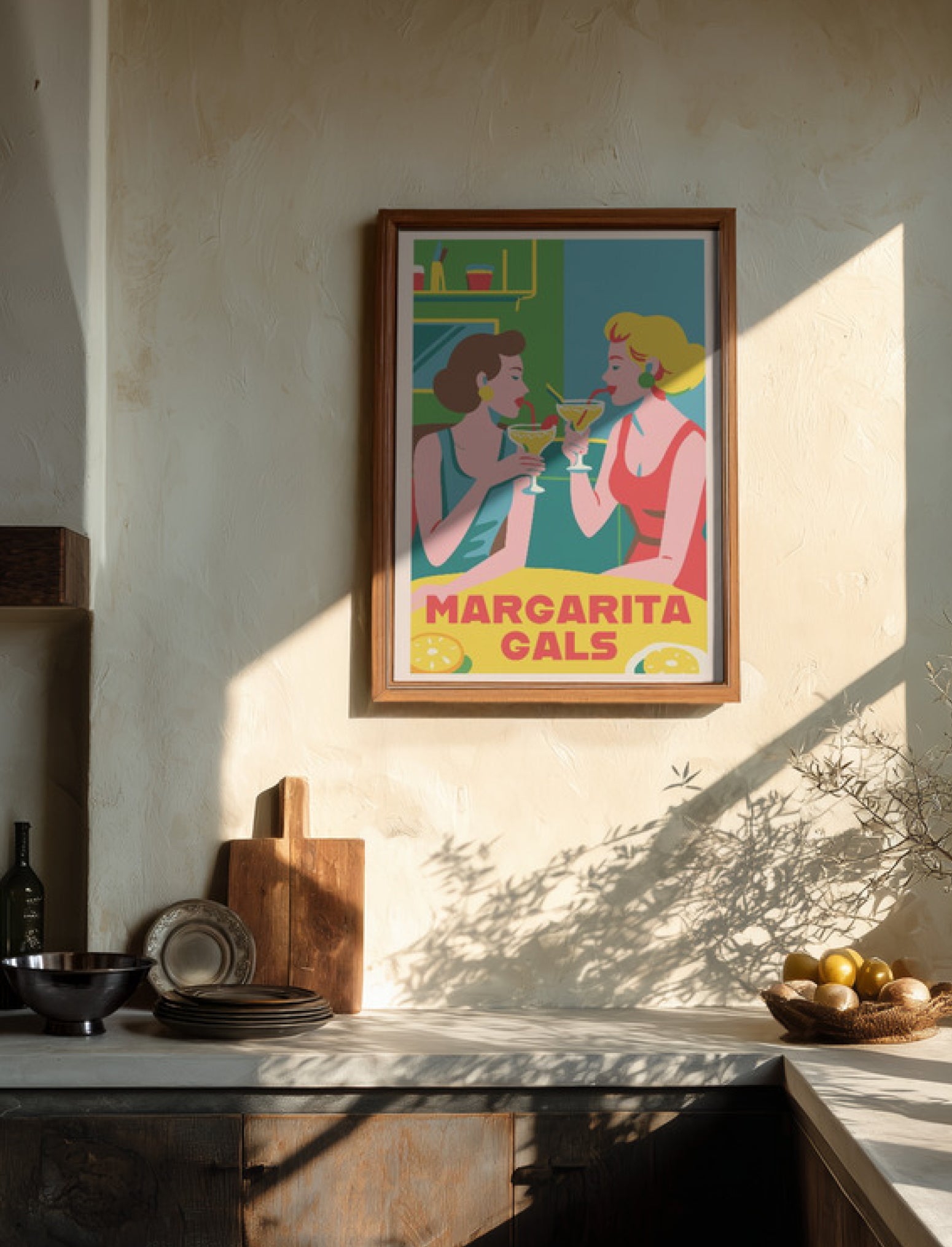 Margarita Gals Art Poster