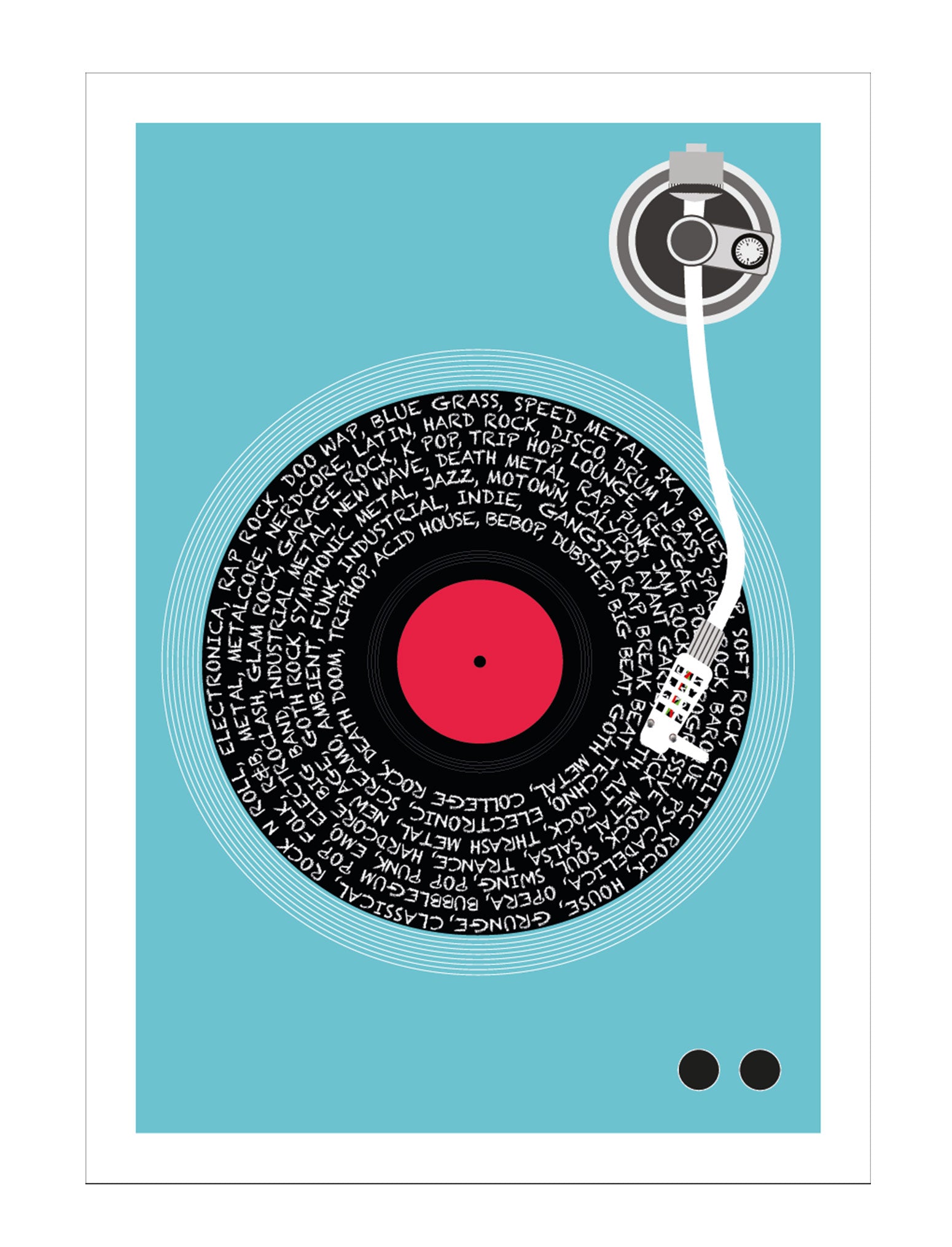 Vinyl Genres Print