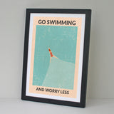 Go Swimming Worry Less (Redhead)